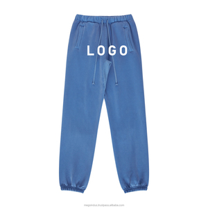 2024 New Style Men's Lightweight 380gsm Worsted Fabric Fleece Waterproof Eco-Friendly Sweatpants Warm Casual <b>Stacked</b> Acid Wash - Product Image 3