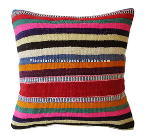 Fundas de cojín de yute para sofá, Fundas de cojín de lana, color Beige, Oriental, respetuoso con el medio ambiente, kilim, oferta, precio de fábrica - Product Image 2