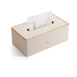 Boîte à mouchoirs en bois durable, porte-mouchoirs en bois massif naturel pour la décoration de table de salon - Product Image 5