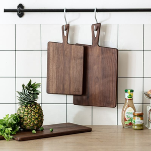 Planche à découper en bois de noyer noir, écologique, artisanale, en gros, avec poignée - Product Image 3