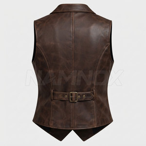 Wholesale Plus Size <b>Men</b> Fashion Leather <b>Vest</b> Outdoor Use Light Weight <b>Men</b> Fashion Leather <b>Vest</b> - Product Image 2