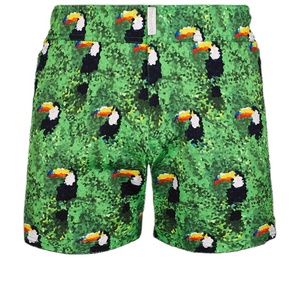 Short de bain à séchage rapide pour hommes de haute qualité couleurs unies en gros short de bain de plage écologique cordon poches latérales 2025 - Product Image 1