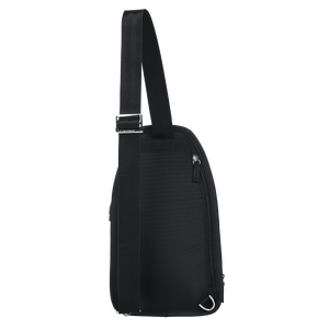 Sac messager pour homme tendance Hip-Hop, rayures noires, décoration à fermoir, compartiment pour ordinateur portable antichoc, port USB, design détachable - Product Image 4