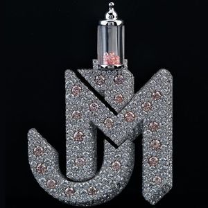 Eternal Custom Rhodium Plated Moissanite D VVS Iced Diamond 925 Silver <b>Chain</b> Initial Women Men <b>Name</b> Hip Hop Letter Pendant - Product Image 1