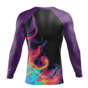 Vêtements de compression pour hommes, séchage rapide, vêtements de sport, manches longues, compression, évacuation de l'humidité, course à pied, entraînement, t-shirts blancs - Product Image 2