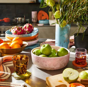 Bol en céramique sauge résine Signature pièce de luxe naturel poli et va au lave-vaisselle - Product Image 5