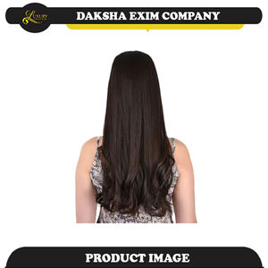 Trame non traitée de temple indien brut d'extensions de vrais cheveux humains de qualité supérieure de luxe à vendre - Product Image 5