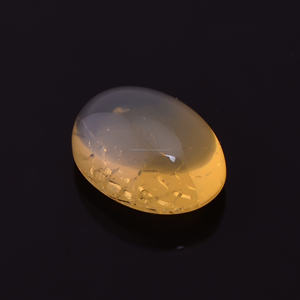 Cabochon en opale de feu mexicain forme ovale lisse pierre précieuse en vrac polie jaune pour la fabrication de bijoux pour pendentif et bracelet - Product Image 1