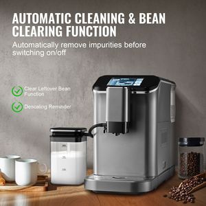 Macchina per Espresso e Montalatte Completamente Automatica, 20 Bar, Schermo Touch TFT, per Cappuccino e Latte, Funzione Manuale, Spina USA - Product Image 5