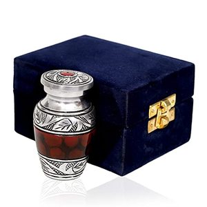 Traditional Inspired Aluminum <b>Keepsake</b> Funeral Urn <b>Memorial</b> Ash Container Crafted With Refined Finish And Smooth Surface - Product Image 4