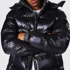 Vestes et manteaux pour hommes de haute qualité personnalisés, nouveau design, style tendance, couleur unie, manteau chaud en duvet, veste matelassée pour hommes - Product Image 4