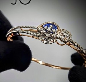 Pulseras y Brazaletes de Oro Rosa con Diamantes para Mujer, Corte Brillante Redondo de 14 Quilates, Certificado IGI - Product Image 5