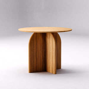 Mesa de Centro Redonda Contemporánea de Madera de Teca Sólida – Muebles de Alta Gama para Sala de Estar y Vestíbulo de Hotel al por Mayor - Product Image 2