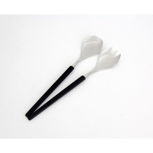 Metal <b>Salad</b> Servers Set Stainless Steel Black Handle <b>Salad</b> <b>Tools</b> for Serving Amazingly Crafted By HRCRAFTVERSE - Product Image 2