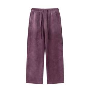 High Quality Custom Unisex Plus Size <b>Oversize</b> Wide Leg Men's 100% Cotton Breathable Streetwear Acid Wash <b>Sweatpants</b> - Product Image 3