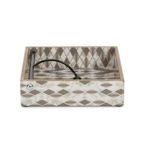 Soporte para cubiertos de madera MDF para almacenamiento de cocina, servilletero impreso esmaltado, servilletero de lujo de acero inoxidable Falak World Export - Product Image 5