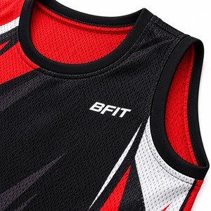 Camiseta de Baloncesto BFIT, Sin Mangas, Malla Transpirable, Cuello Redondo, Sublimada, Deportiva - Product Image 3