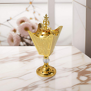 เตาเผากำยานโลหะแบบอิสลามจากโรงงานโดยตรง ดีไซน์แบบอาหรับดั้งเดิม สำหรับใช้ในพิธีทางศาสนา ขายส่ง รับผลิตตามสั่ง (OEM) ปรับแต่งได้ สำหรับกำยานอูดและบัคฮูร - Product Image 6