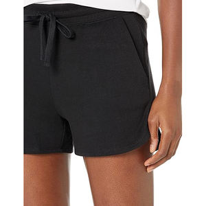 Pantalones Cortos de Forro Polar con Bolsillos Laterales para Mujer, Estilo Utilitario, Cintura Alta, Cordón Ajustable, Corte Holgado, Ropa Casual para Descansar - Product Image 3