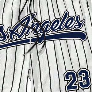 Shorts de basket-ball vintage en mesh avec logo personnalisé pour hommes, double couche, respirants, lourds, séchage rapide, streetwear, uniforme d'équipe de basket-ball - Product Image 3