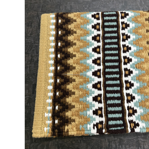 Tapis de selle de cheval occidental en coton tissé à la main, motif aztèque, couverture équestre - Product Image 2