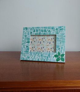 Luxury Mosaic Picture <b>Frame</b> Photo Holder Tabletop Home Decor Display Stand Floral Pattern Decorative Border Gift Item bulk - Product Image 1