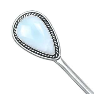 Horquilla para el pelo de cristal natural elegante, hecha a mano, con baño de plata y oro, para moños, ideal para bodas, en caja. - Product Image 5