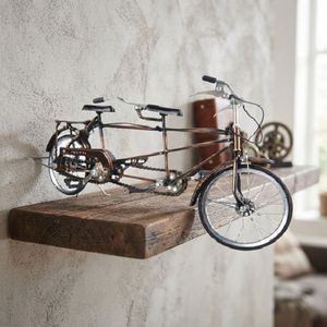 Bicicleta Tándem Clásica en Miniatura, Modelo Decorativo de Metal, Bicicleta Decorativa de Hierro, Clásica Vintage, Hecha a Mano - Product Image 4