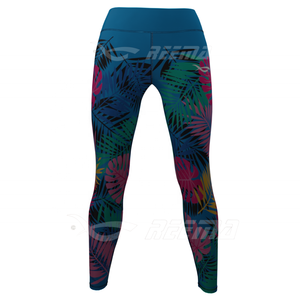 Legging d'entraînement de qualité supérieure avec contrôle du ventre à pois Yoga taille haute | Leggings de gymnastique pour toutes les saisons fabriqués par Reema Technologies - Product Image 1