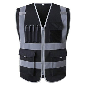 Gilet de sécurité haute visibilité pour hommes, gilet de chantier exécutif, maille réfléchissante, multi-poches, haute visibilité - Product Image 4