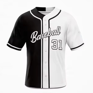 Breathable <b>Athletic</b> Baseball Jersey Custom Team Logo Shirt Moisture Wicking Button Up Sportswear For Training - Product Image 5