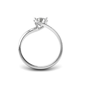 AJRETAIL Bague de mariage classique en or blanc sertie de diamants cultivés en laboratoire de 1 carat, couleur F, clarté VS1, sertissage pavé, certifiée IGI - Product Image 2