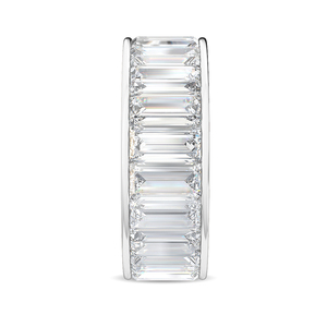 Bague éternelle en diamant de laboratoire taille baguette 7,42 carats, or blanc 14 carats, bijoux fins minimalistes de luxe, idée cadeau pour elle - Product Image 4