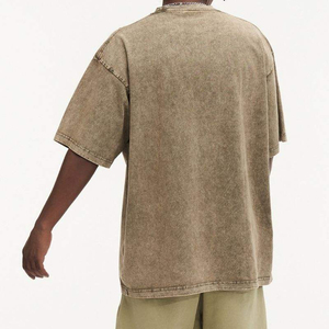 T-shirts décontractés pour hommes, surdimensionnés, 100% coton respirant, écologiques, confortables, à manches courtes, col rond, 250g, prix avantageux - Product Image 2