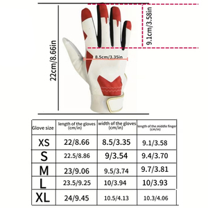 Gants de baseball et de softball en cuir blanc et rouge, en gros, avec design et taille personnalisés - Product Image 6