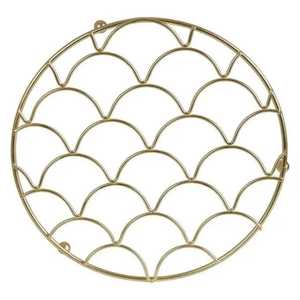 Socle de casserole rond en laiton antique motif soleil, support de pot céleste en métal, support de pot en fonte robuste résistant à la chaleur, protection de table, outil de cuisine - Product Image 5
