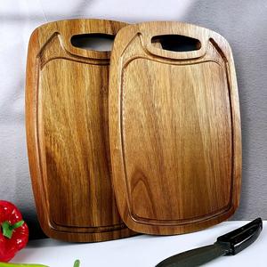 Ensemble de planches à découper de qualité supérieure avec poignée ergonomique, rainure profonde pour le jus, surface compatible avec les couteaux, parfait pour la découpe et le service quotidiens - Product Image 2