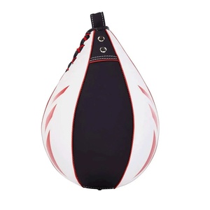 PU Leather <b>Machine</b> Stitched <b>Punching</b> Speed Balls Carry Bag Latex Bladder Standard Size Customized Colors High Quality Speed Bag - Product Image 2
