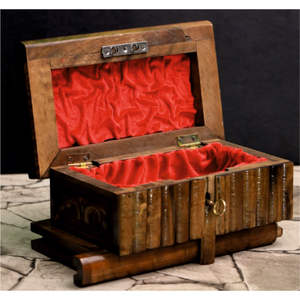 Caja de Regalo de Madera Vintage con Diseño de Cofre Pirata, Caja de Almacenamiento Decorativa de Madera Contrachapada con Corte Láser, Mini Joyero para Decoración del Hogar - Product Image 3