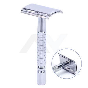 มีดโกนหนวดสองคมระดับพรีเมียมสำหรับผู้ชาย พร้อมใบมีดตรง สแตนเลสสตีล สำหรับโกนหนวดอย่างเรียบเนียน - Product Image 1