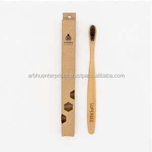 Brosse à dents en bambou jetable à poils souples naturels, très vendue - Product Image 4