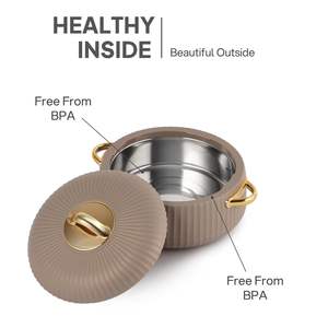 Ensemble de casseroles en acier inoxydable de qualité supérieure avec boîte isotherme Thermosteel, lot de 3 pour salades, currys et riz, idéal pour la maison - Product Image 5