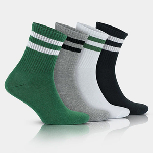 Chaussettes en fibre de coton noires pour le sport, protection de la cheville, orteil renforcé, course à pied, jogging, chaussettes pour hommes avec service OEM - Product Image 2