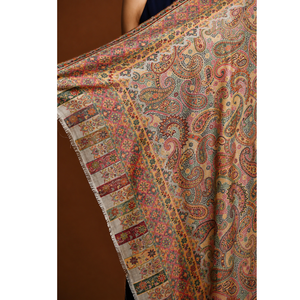 Women's Long <b>Wool</b> Shawl Machine Woven Floral Pattern Multi Color Warm Winter <b>Wrap</b> for Party Use - Product Image 5