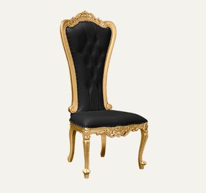 Handcrafted Solid Wood Classic <b>Black</b> Throne Chair-Durable Luxury Interior Decoration Furniture for Living Room & Apartment - Product Image 2