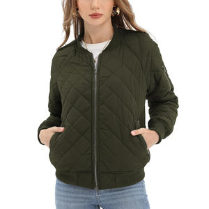 Blouson bomber tendance pour femme, tissu lisse personnalisé, fermeture éclair, vêtement de mode pour impression et marque privée - Product Image 1