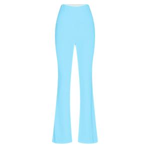 Women's Sculpting High Waist Flat Front Knitted Bootcut Yoga <b>Pants</b> Elastic Waist Loose Fit Polyester Summer Daily Workout - Product Image 3