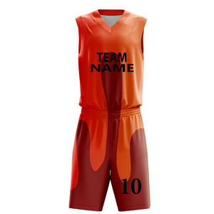 ชุดบาสเก็ตบอลแบบยูนิเซ็กซ์สั่งทำพิเศษ ลายพิมพ์แบบซับลิเมชั่น กลับด้านได้ เสื้อบาสเก็ตบอลแบบกำหนดเอง ออกแบบชุดยูนิฟอร์มส่วนตัวสำหรับผู้ใหญ่ - Product Image 1