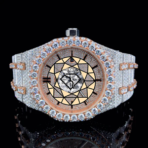 Reloj de Diamantes Moissanite Personalizado con Incrustaciones de Diamantes para Hombre, Reloj de Joyería de Diamantes Estilo Hip Hop, Reloj de Regalo con Diamantes para Hombre - Product Image 1