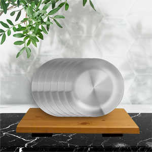 6 PCS <b>Side</b> <b>Plate</b> Signature in Matt Stainless Steel Dishes & <b>Plates</b> - Product Image 4